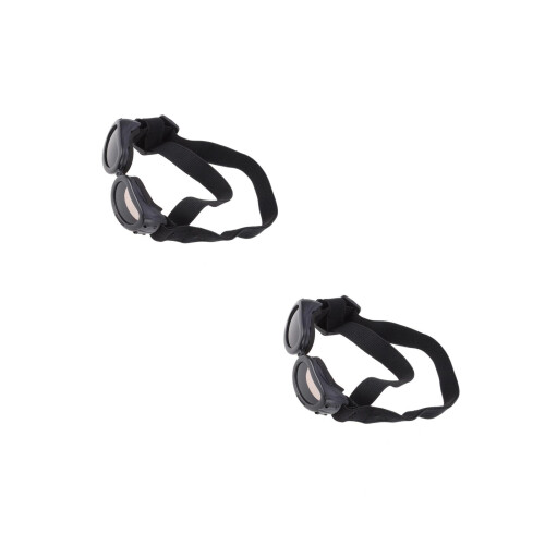 2Pcs Black Dog with Stretchy Strap Protection for Pets