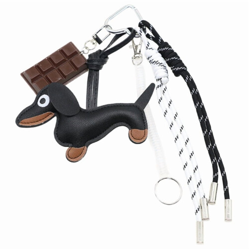 Pølsehund Nøglering Chokolade PU Nøglering
