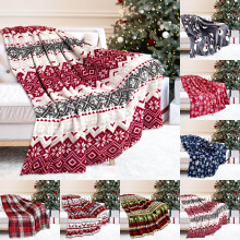 Soft Christmas Throw Blanket – Warm Thick Flannel Sherpa, Microfiber, Machine Washable, for Couch/Bedroom, Holiday Decor (Compatible with Home Use)