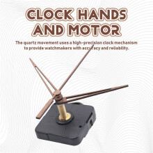 4Pcs Long Shaft Wall Clock Movement Mechanism with 4 Types 12 Inch Walnut Wood Quartz Clock Parts Replacement