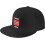 Unisex justerbar baseballkasket – sort norsk flagdesign 1