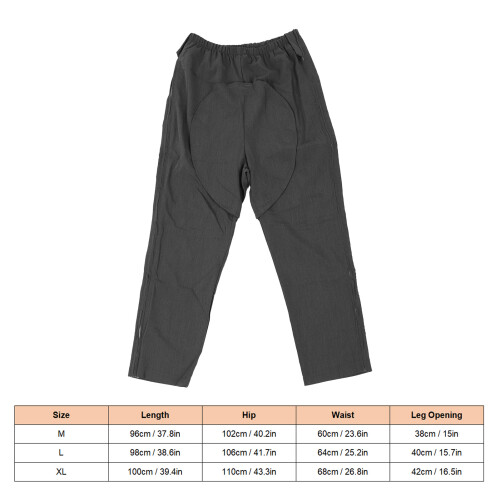 Open-Crotch Bedridden Trousers Grey L Cotton 1