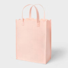Sac cadeau réutilisable rose clair 44,5 x 25,4 x 12,4 cm