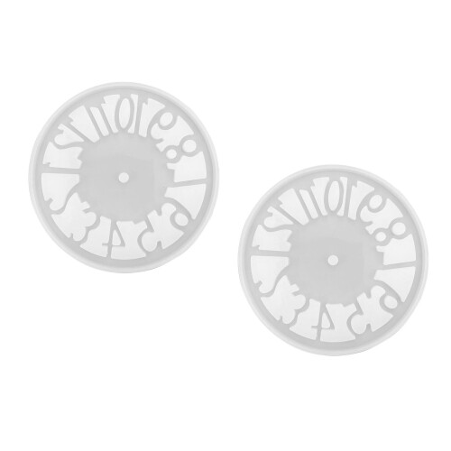 2Pcs Durable Non-Stick Silicone Clock Mold for DIY Epoxy Crafting