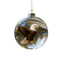 Pekkaxy Kerstballen van glas met vogel, adelaar, duif en papegaai voor kerstdecoratie, feestjes, kerstversieringen om in de boom te hangen.