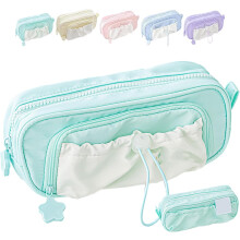 Rosy Posy Pencil Case – Large Capacity, Waterproof, Drawstring Multi-Pocket Kawaii Bag, Compatible with School Supplies