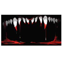 Halloween garázsbanner – poliészter, mesterséges intelligencia által tervezett, 1 db