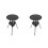 2Pièces Table Extérieure Camping Aluminium Noire Pliable Ajustable 1