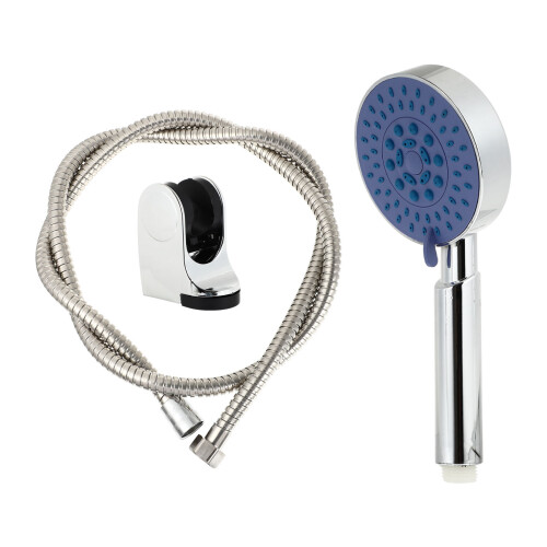 2Sets Silver Handheld Shower Head Kit Water-Saving Bathroom Accessory 1