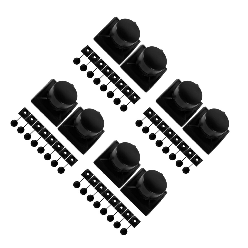 800Pcs Tile Installation End Caps Black Plastic Waterproof For Roofs 3703961717495