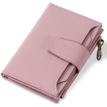 Small Wallet Women RFID Blocking Soft Leather Bifold Compact Card Holder Wallet for Women with Zipper Coin Pocket 4 ID Window