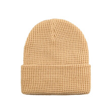 Unisex-Waffelstrickmütze, braun, Einheitsgröße