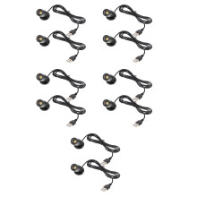 10Pcs Compact Black USB LED Mini Spotlights for Home Display Cabinets