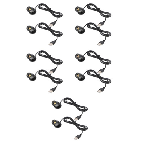 10Pcs Compact Black USB LED Mini Spotlights for Home Display Cabinets