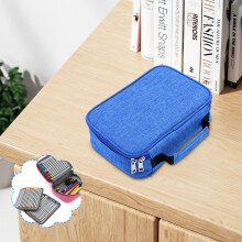 High Capacity Zipper Pencil Case | 72-Slot Portable Pen Holder with 2 Removable Sleeves | Compatible with Colored Pencils & Pens | 9.06"x6.3"x2.75"