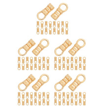 100Pcs Golden DIY Bracelet Buckles with Adjustable Cord Ends