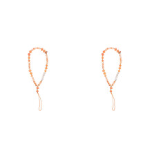 2Pcs Versatile Orange Mobile Phone Chain Lanyard Key Holder Decor