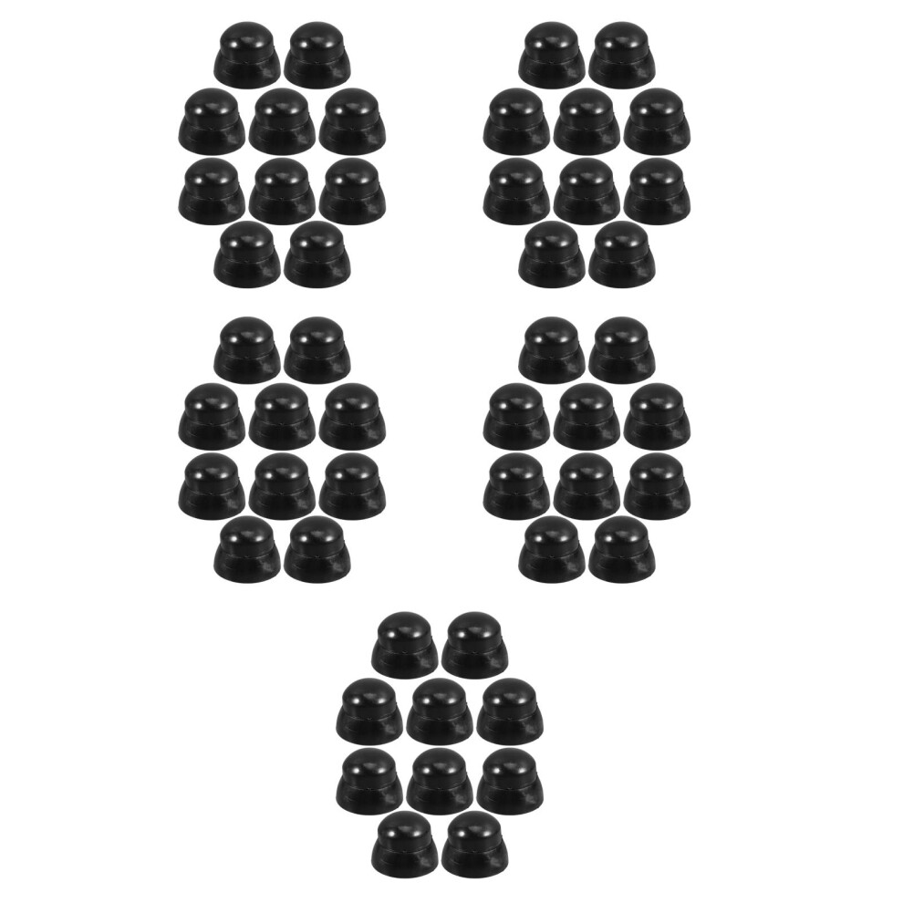 50Pcs Black Plastic Nut Caps Easy Install Playground Bolt Covers 3703862607284