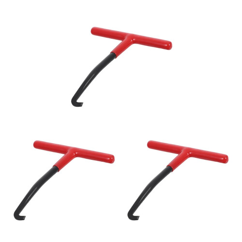 3Pcs Compact Red Motorcycle Exhaust Spring Puller Tool for Repair Use