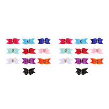 20Pcs Puppy Bow Headdress Colorful Polyester Pet Hair Ties