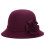 Γυναικείο καπέλο Fedora με vintage λουλούδια, μονόχρωμο, στρογγυλό τοπ, από τσόχα, casual, 1