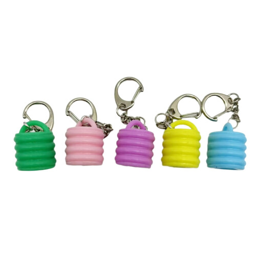 Lot de 5 bouchons porte-clés brillant à lèvres