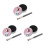 3Pcs Concealer Brush and Brush Cleaning Mat Black Makeup Tool Set 1