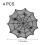 Spider Web Lace Placemats Black Gothic 4 Pack 2