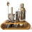 7-piece Stylish Cocktail Shaker with Bamboo Stand 2