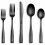 Black Stainless Steel Flatware Set 40-Pc for 8 1