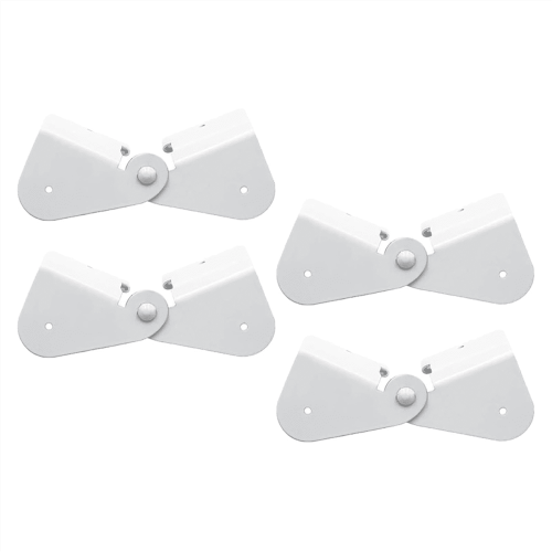 4 Pack Gutter Downspout Extensions Gutter Hinges Downspout Extension for Rectangle or Square Downspo White Metal 1