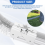 4 Pack Gutter Downspout Extensions Gutter Hinges Downspout Extension for Rectangle or Square Downspo White Metal 5
