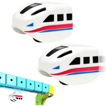 2Pcs Magnetic Rechargeable Train Cars Compatible with Klick Rail – Add-On for Flexible Race Tracks & Train Sets