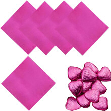 100PCS Foil Candy Wrappers, 6 x 6 Inch Candy Wrappers, Pink Foil Candy Wrapper for Chocolate Bar Wrappers for DIY Candies, Chocolate, Cake (Pink)