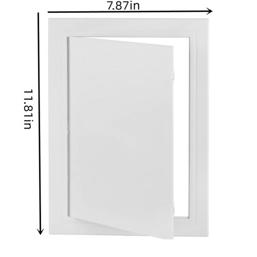 Πλαστικό πάνελ πρόσβασης γυψοσανίδας 8"x12", λευκό κάλυμμα πτερυγίων για υδραυλικά, 1