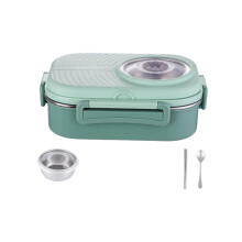 Lunchbox aus Edelstahl – Isolierter Lebensmittelbehälter für Schule, wiederverwendbare Lunchtasche für Strandpicknicks und Arbeit mit sicherem