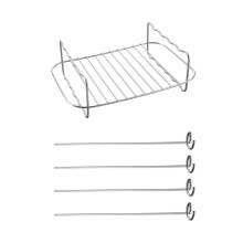 304 Stainless Steel Multi-Layer Air Fryer Rack – Compatible with Dual/Double/Two Basket Air Fryers