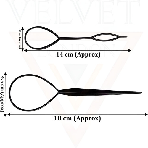 3 Pairs Topsy Tool, Hair Loop Tools, Hair Pull, Ponytail Pull Through Tool, Hair Braid Tool, Inside Out Ponytail Tool 1