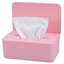 Diaper Wipes Dispenser, Baby Wipes Case, Baby Wipe Holder Keeps Diaper Wipes Fresh, Wipe Container with Non-Slip Feet (Pink)