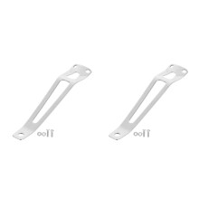 2Pcs Lightweight Stainless Steel Flashlight Belt Clips Portable Clips