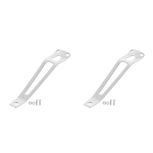 2Pcs Lightweight Stainless Steel Flashlight Belt Clips Portable Clips