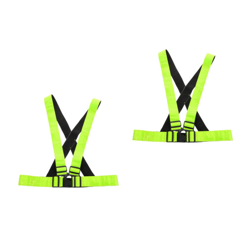 2Pcs Lightweight Reflective Vest Adjustable for