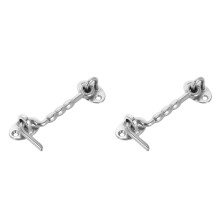 2Pcs Stainless Steel Cabin Hook and Eye Latch for Door Security