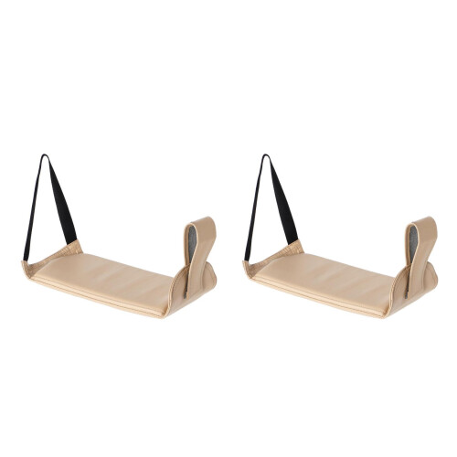 2Pièces Support Bras Massage Beige En PU, Portable Et Multifuntionnel
