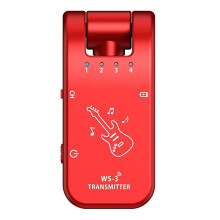 Wireless Guitar System Transmitter Receiver 4 Channel 800MHz-900MHz 6.35mm Audio Plug for Electric Music Instrument