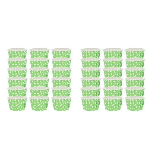100Pcs High-Temp Resistant Green Cupcake Holders Paper Baking Cups