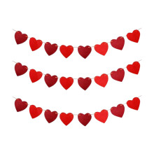 3-delt Valentinsdag hjerte vedhæng bannersæt