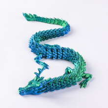 1PC blue green 60cm 3D Printed Dragon Figurines, Crafts, Creative Handmade Figurines, Gifts, Multi-purpose Chinese Dragon