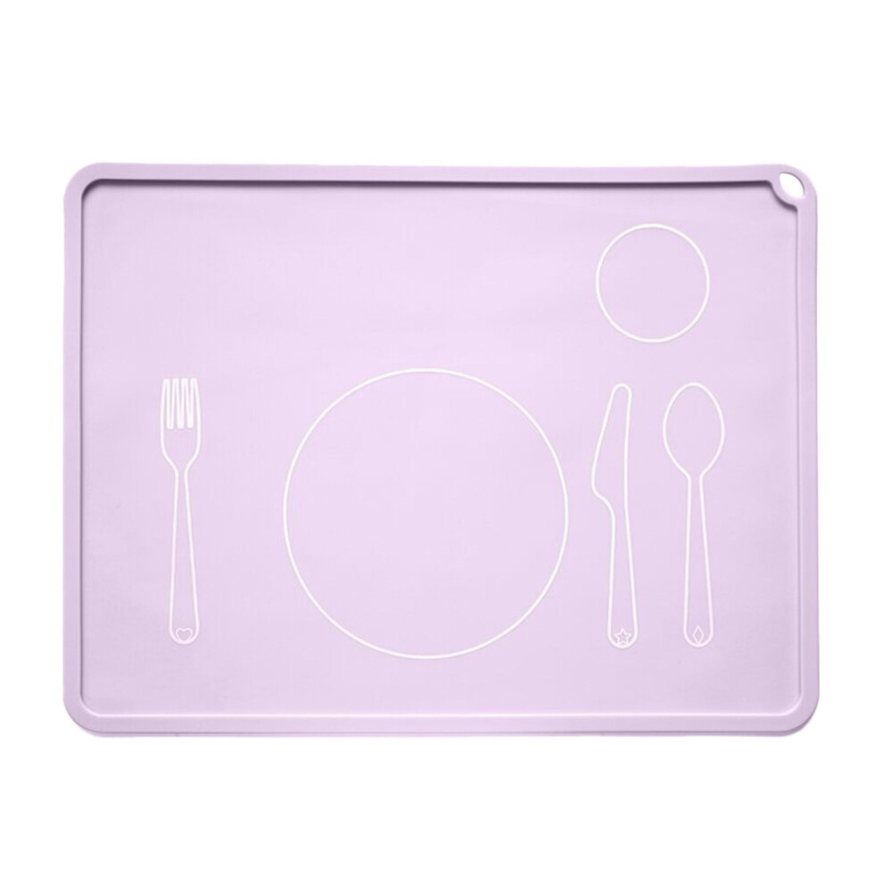 Non-Slip Silicone Kids Placemat 16x12 Inch - Baby Toddler Food Mats with Suction Base for Dining Table Setting, Learning to Eat Travel Kitchen