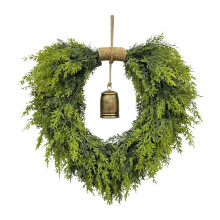 Pekkaxy Real Touch Cedar Wreath 2025, Artificial Pine Needle Front Door Holiday Wreath